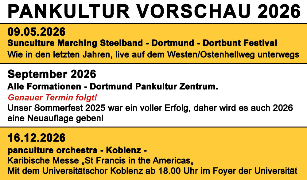 Pankultur Veranstaltungen 2026